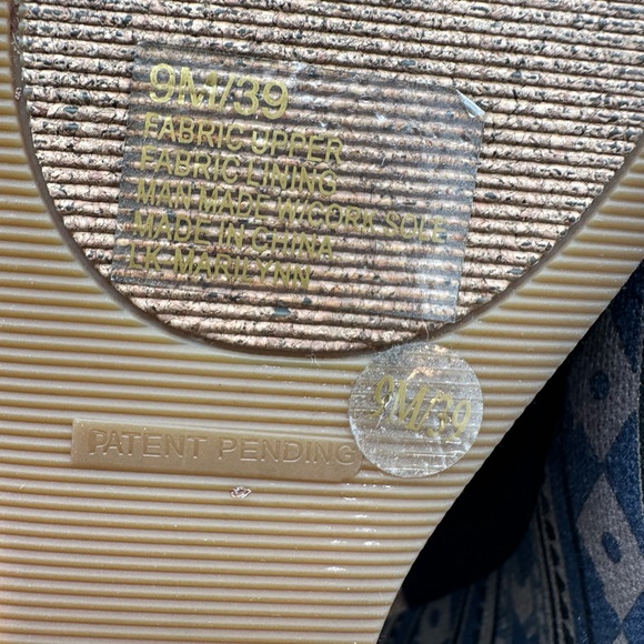 LUCKY BRAND Navy Marilynn Platform Wedge Sandals | Size 9 - Picture 12 of 14